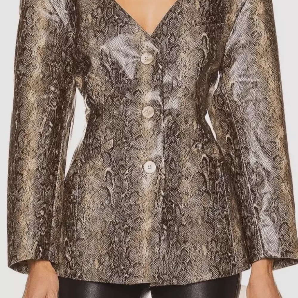 GANNI Fitted Blazer - Snake Effect - NWOT 32 / 0